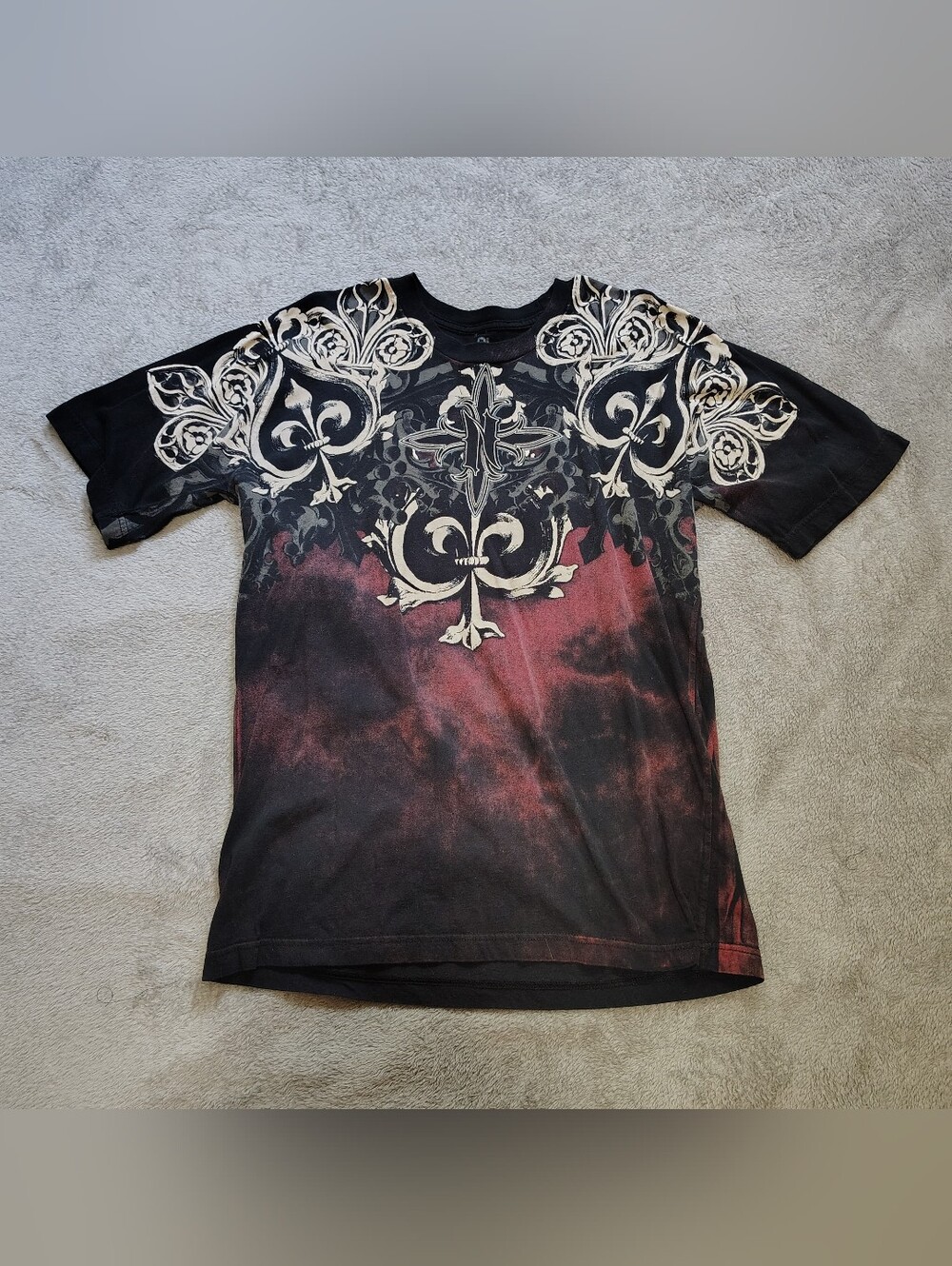 Y2K Goth Skater Affliction Style Black T-shirt XL Extra Large Punk Nobility Tee